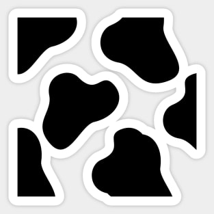 Black And White Cow Pattern Sticker